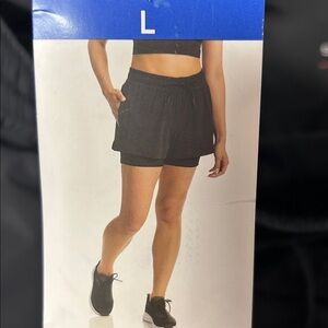 Spyder woMen's Black Athletic Shorts size large cell phone size pocket